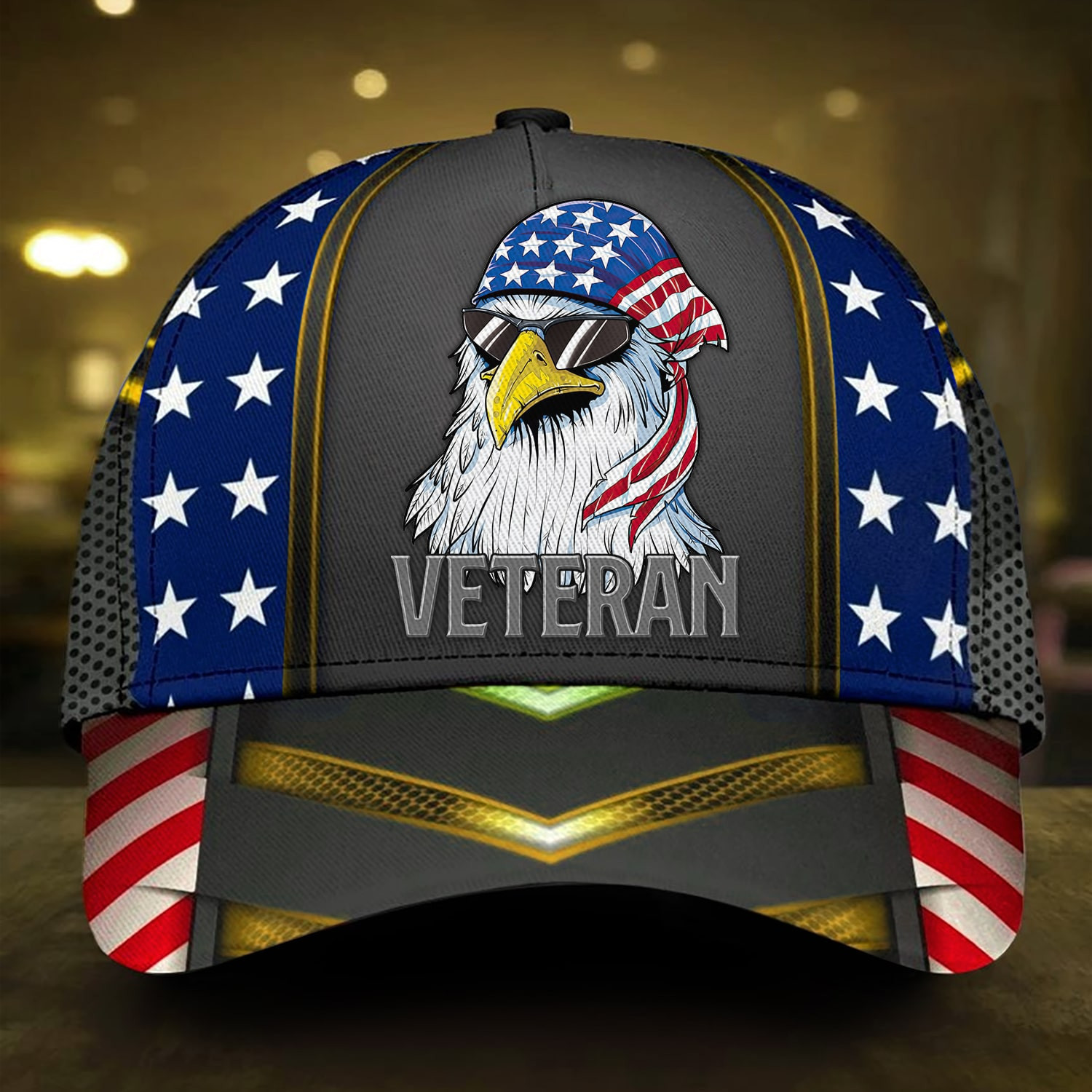 Never Underestimate An Old Man US Veteran Cap Multicolor Cap