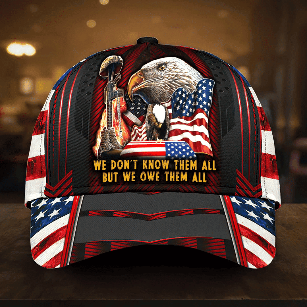 We Don't Know Them All But We Owe Them All U.S Veteran Cap 3D Printed Multicolored Cap