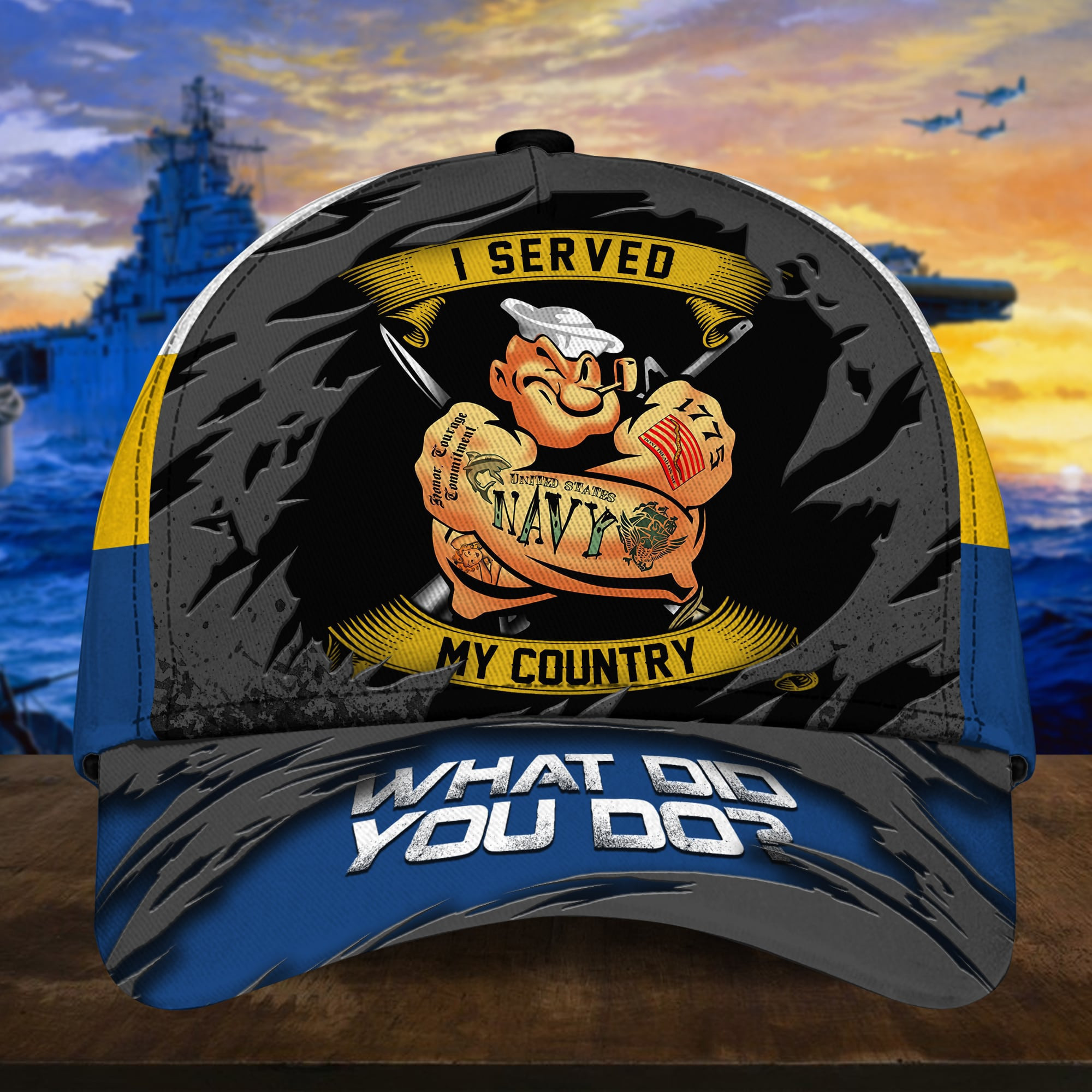 U.S Navy Veteran Cap Iron Camo Cap - Aeticon
