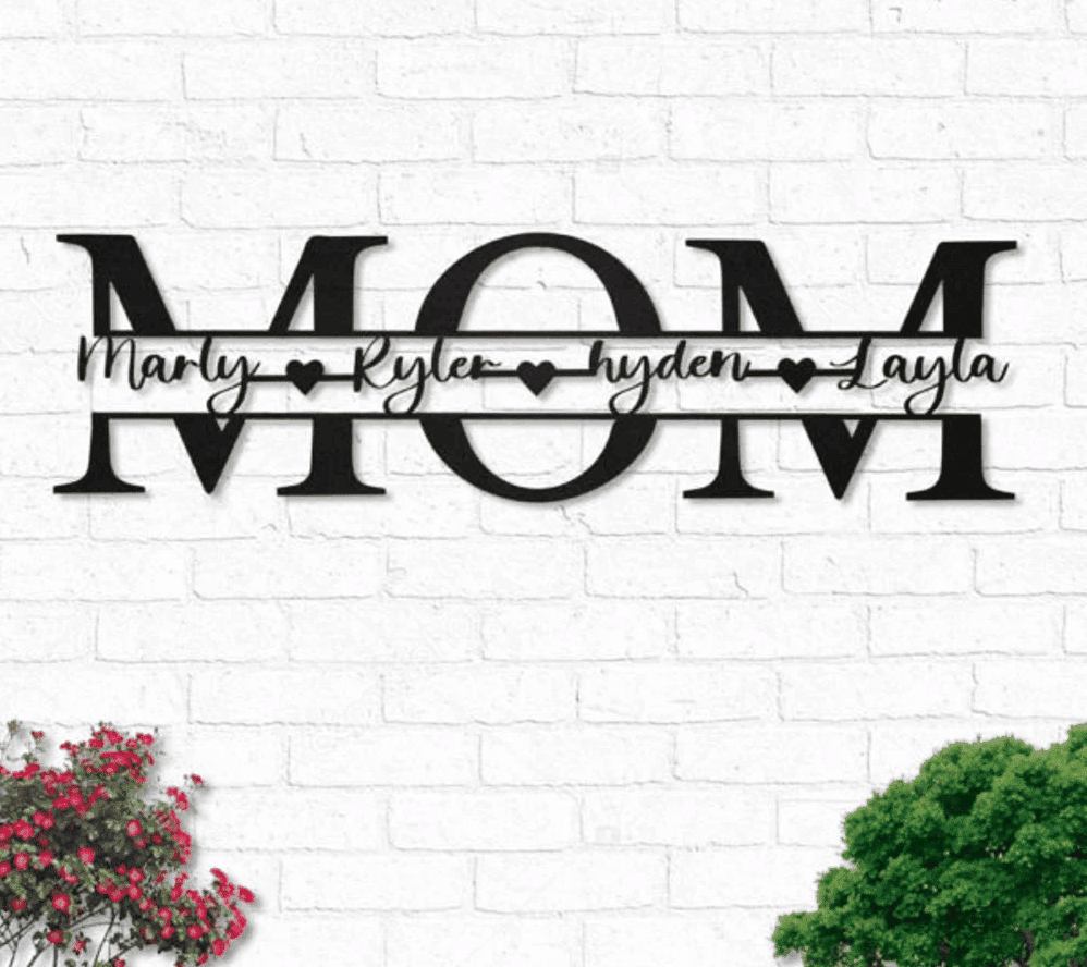 Mom Metal Sign Custom Mom Gift For Mother's Day Personalized Metal House Sign| Aeticon ...