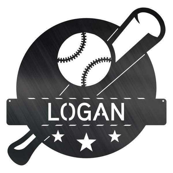 Baseball Monogram Customized Metal Signs, Custom Metal Sign, Custom ...