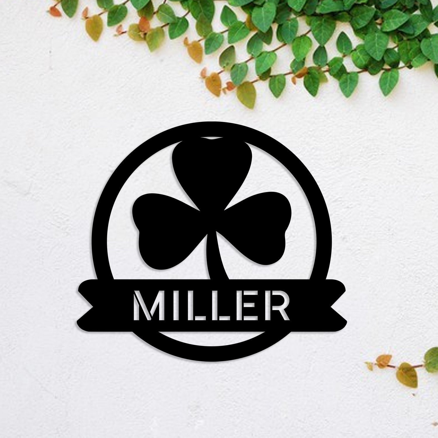 Personalized Three Leaf Clover Shamrock Irish Celtic Metal Sign, Wall ...