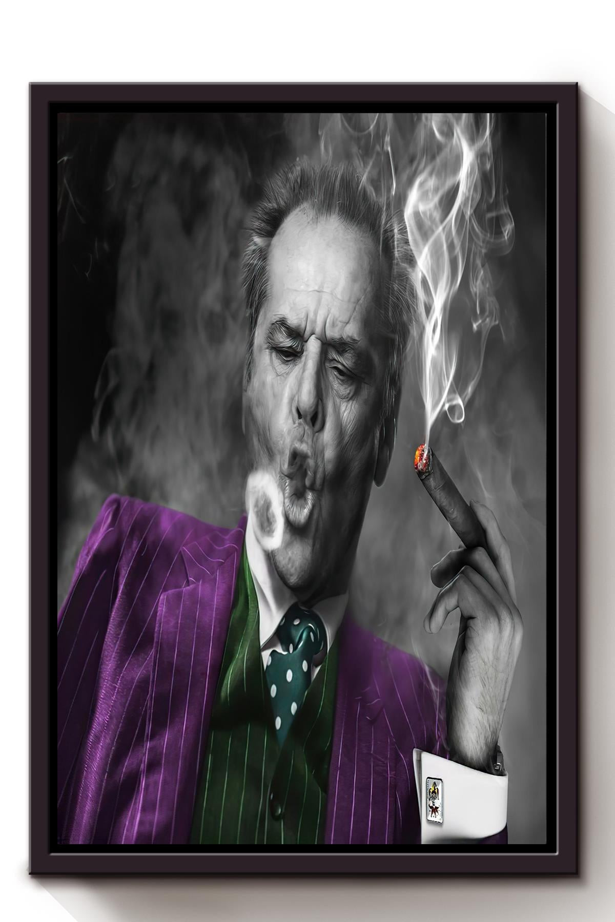 Jack Nicholson Cigar Ring Celebrity Gift For John Joseph Nicholson Fan, Movies Lover Framed Canvas Framed Prints, Canvas Paintings Framed Matte Canvas 8x10