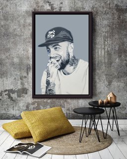 Mac Miller Canvas Celebrity Gift For Mac Miller Fan, Death Anniversary Of Mac Miller, Pop Fan Framed Canvas Framed Prints, Canvas Paintings Framed Matte Canvas 20x30