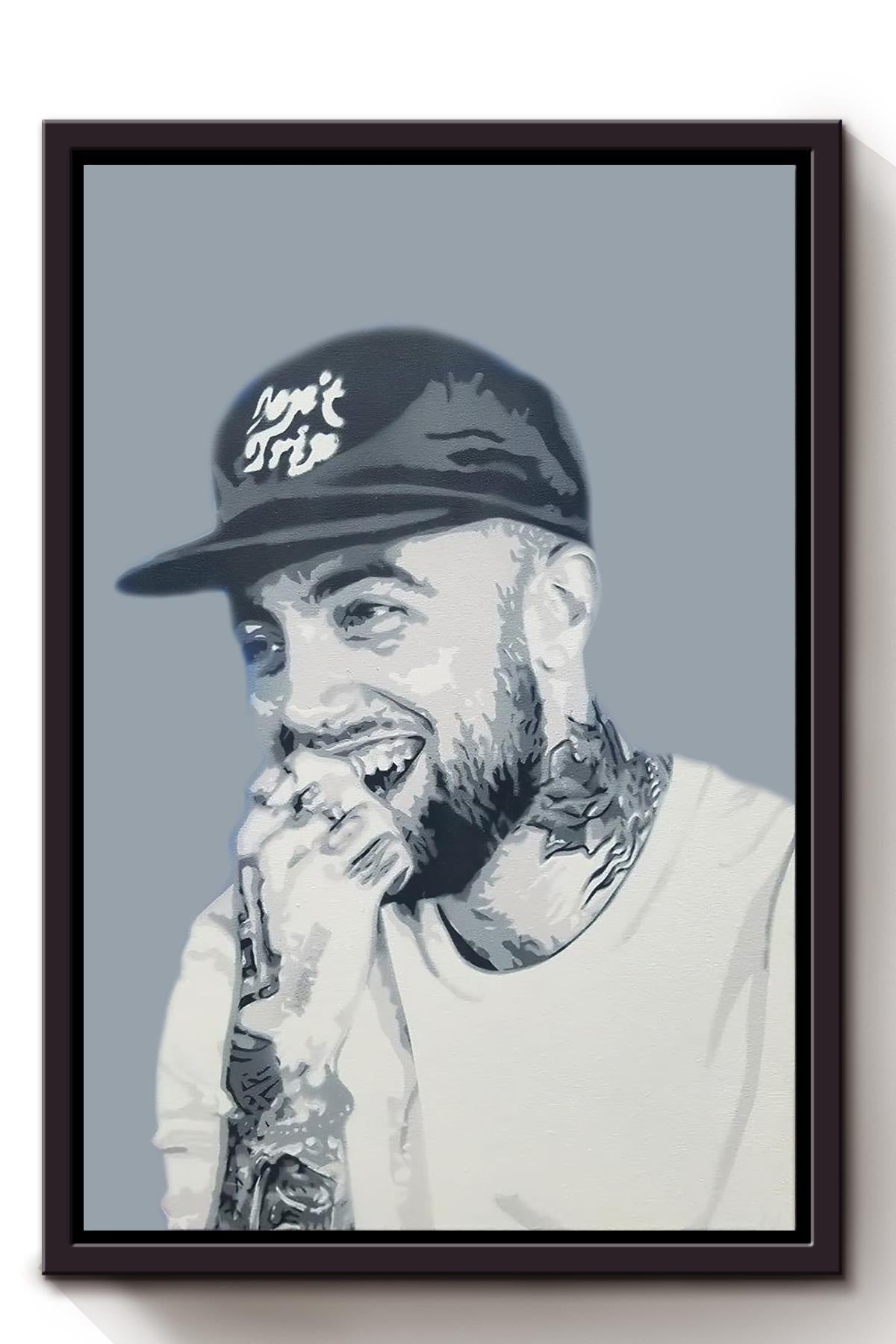 Mac Miller Canvas Celebrity Gift For Mac Miller Fan, Death Anniversary Of Mac Miller, Pop Fan Framed Canvas Framed Prints, Canvas Paintings Framed Matte Canvas 8x10