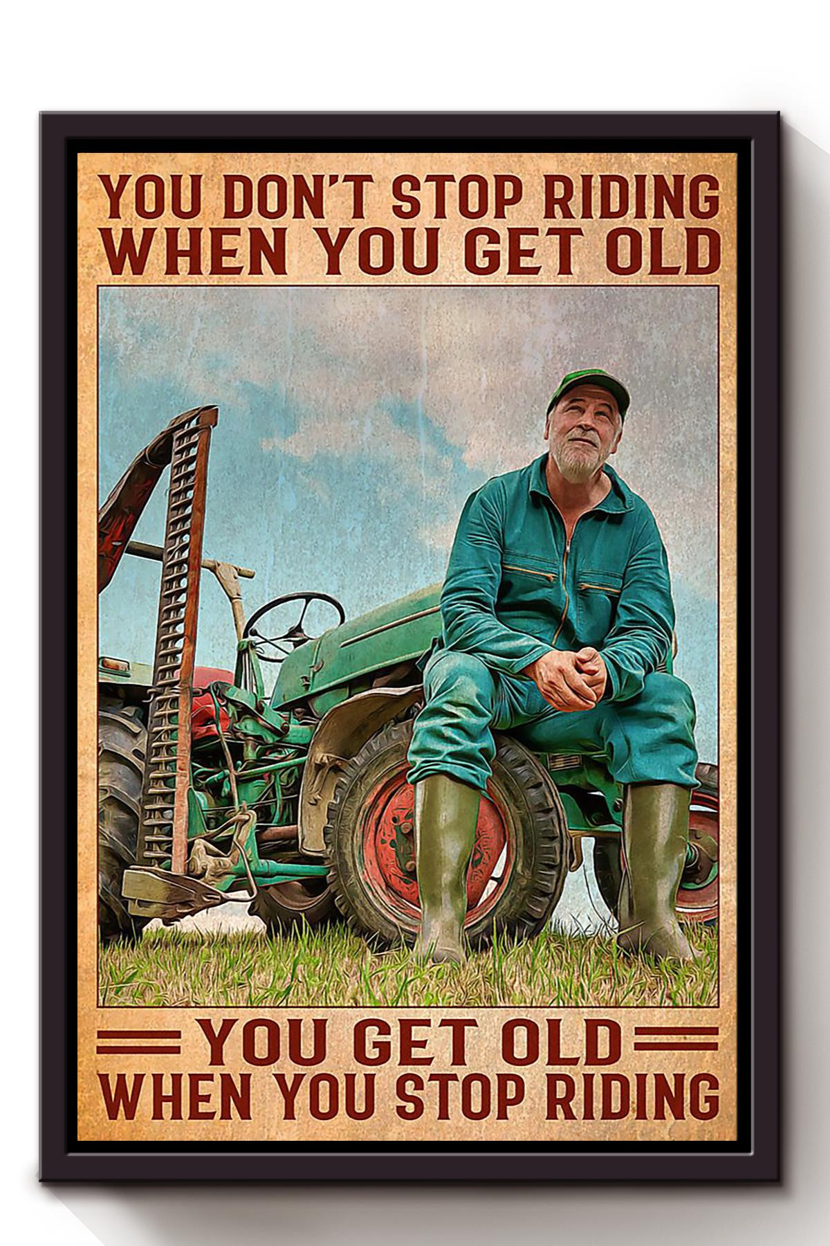 Quotes Riding Crop Farmer Don't Stop Riding Tractor Motivation Quote Gift For Farmer ...