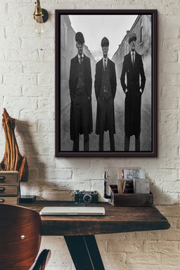 Peaky Blinders Movie Gift For Shelby Brothers Fan, Netflix Lover, Detective Film Fan Framed Canvas Framed Prints, Canvas Paintings Framed Matte Canvas 16x24