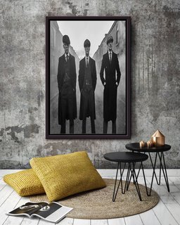Peaky Blinders Movie Gift For Shelby Brothers Fan, Netflix Lover, Detective Film Fan Framed Canvas Framed Prints, Canvas Paintings Framed Matte Canvas 20x30