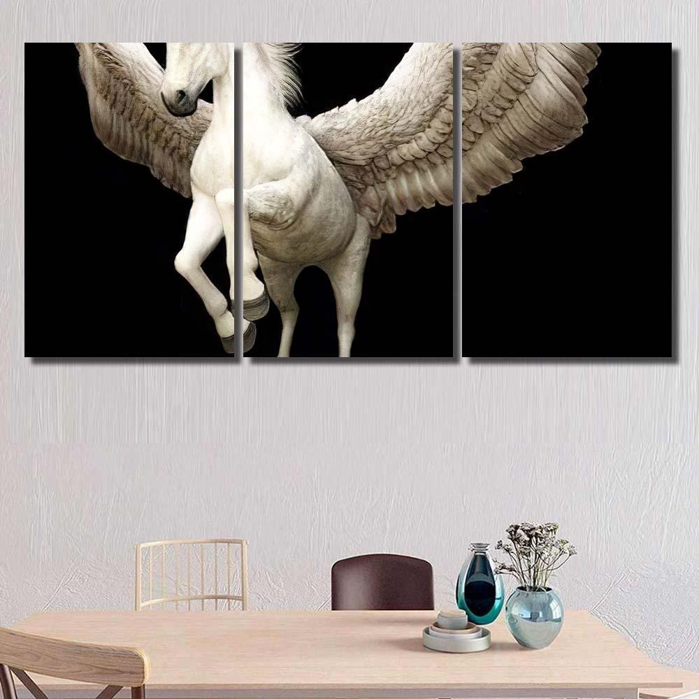 Pegasus Majestic Mythical Greek Winged Horse Fantasy Canvas Print Panel ...
