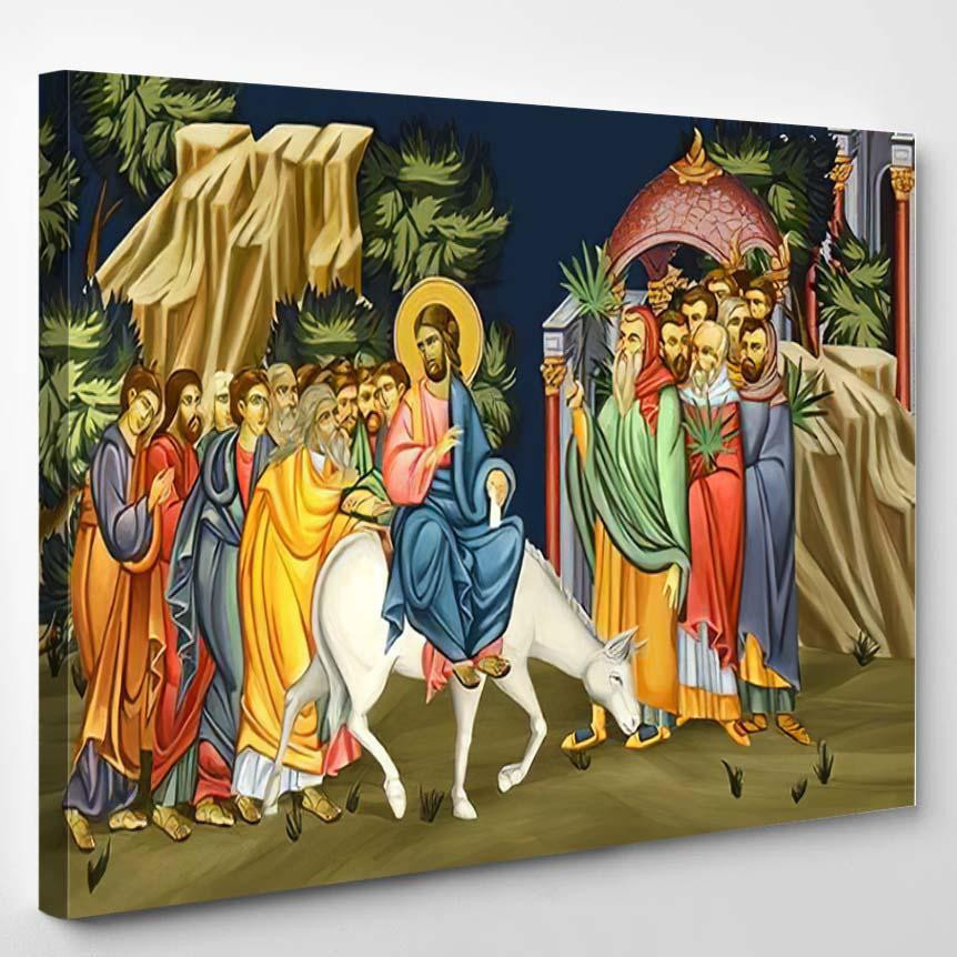Palm Sunday Jesus Triumphal Entry Into Jesus Christian Premium Multi ...