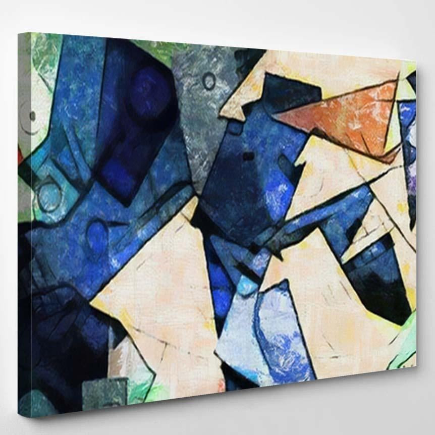 Panoramic Abstract Geometric Painting Style Picasso 3 Abstract Luxury ...