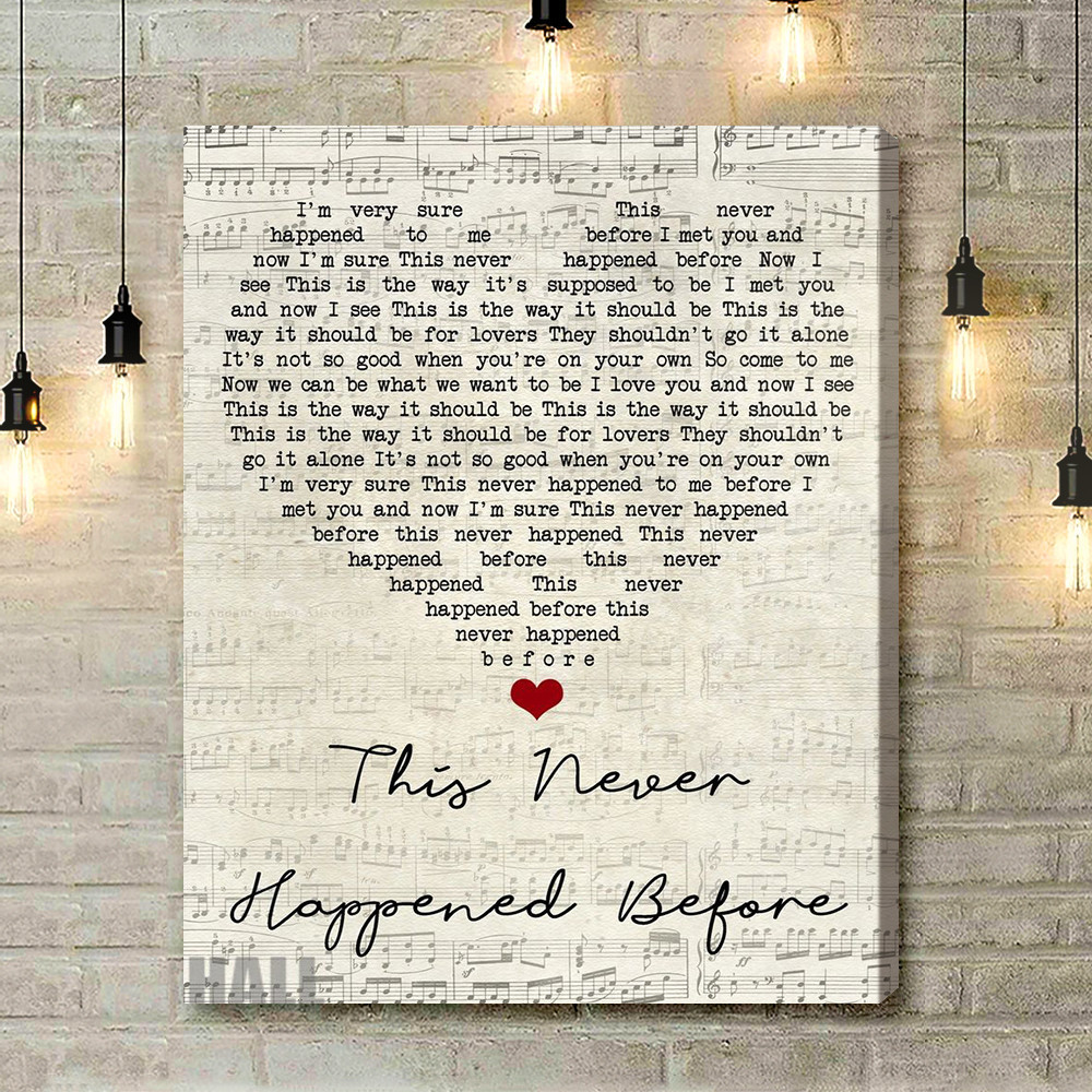 Paul McCartney This Never Happened Before Script Heart Song Lyric Art ...