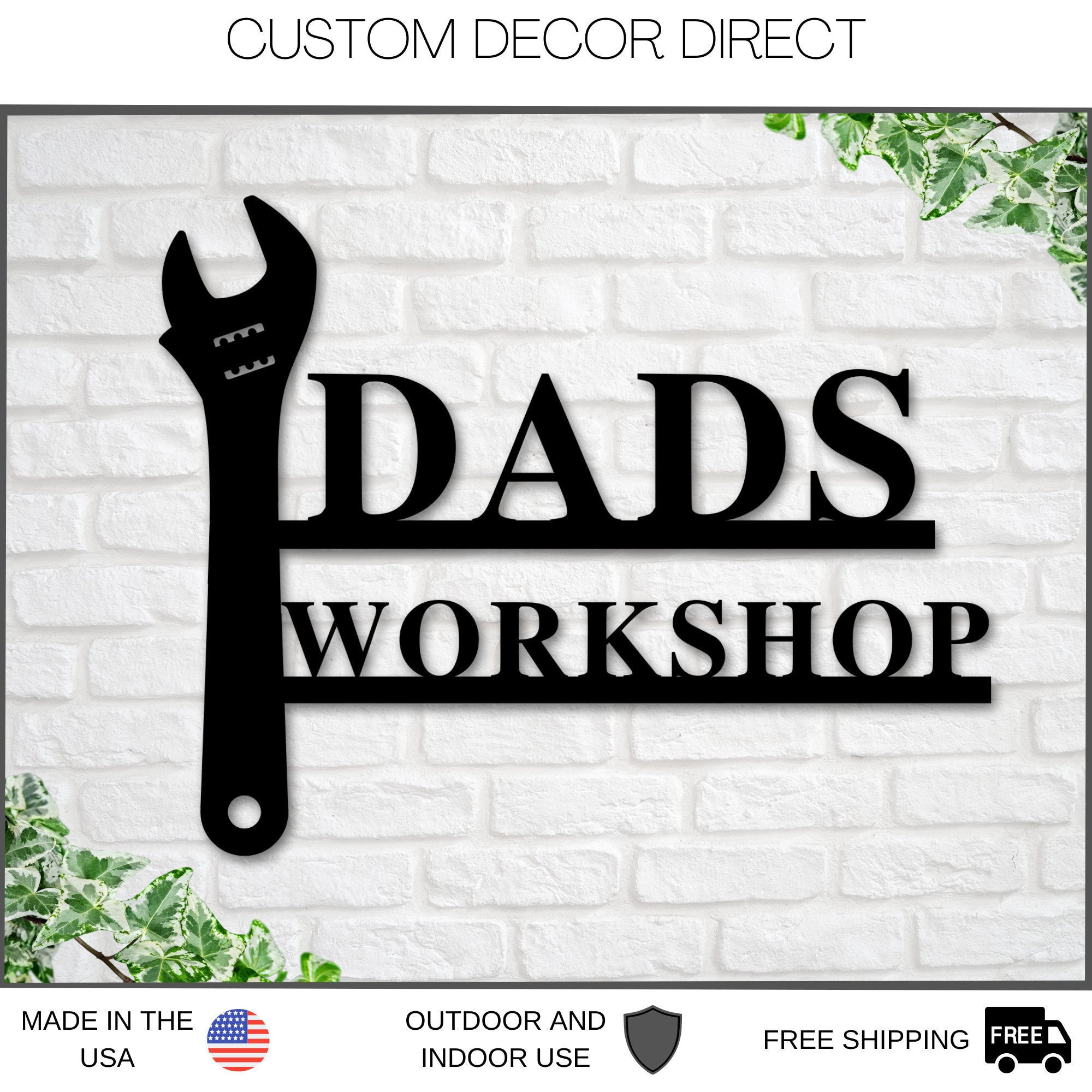 Dads Workshop, Dads Garage Sign, Fathers Day Gift, Metal Sign, Gift For ...