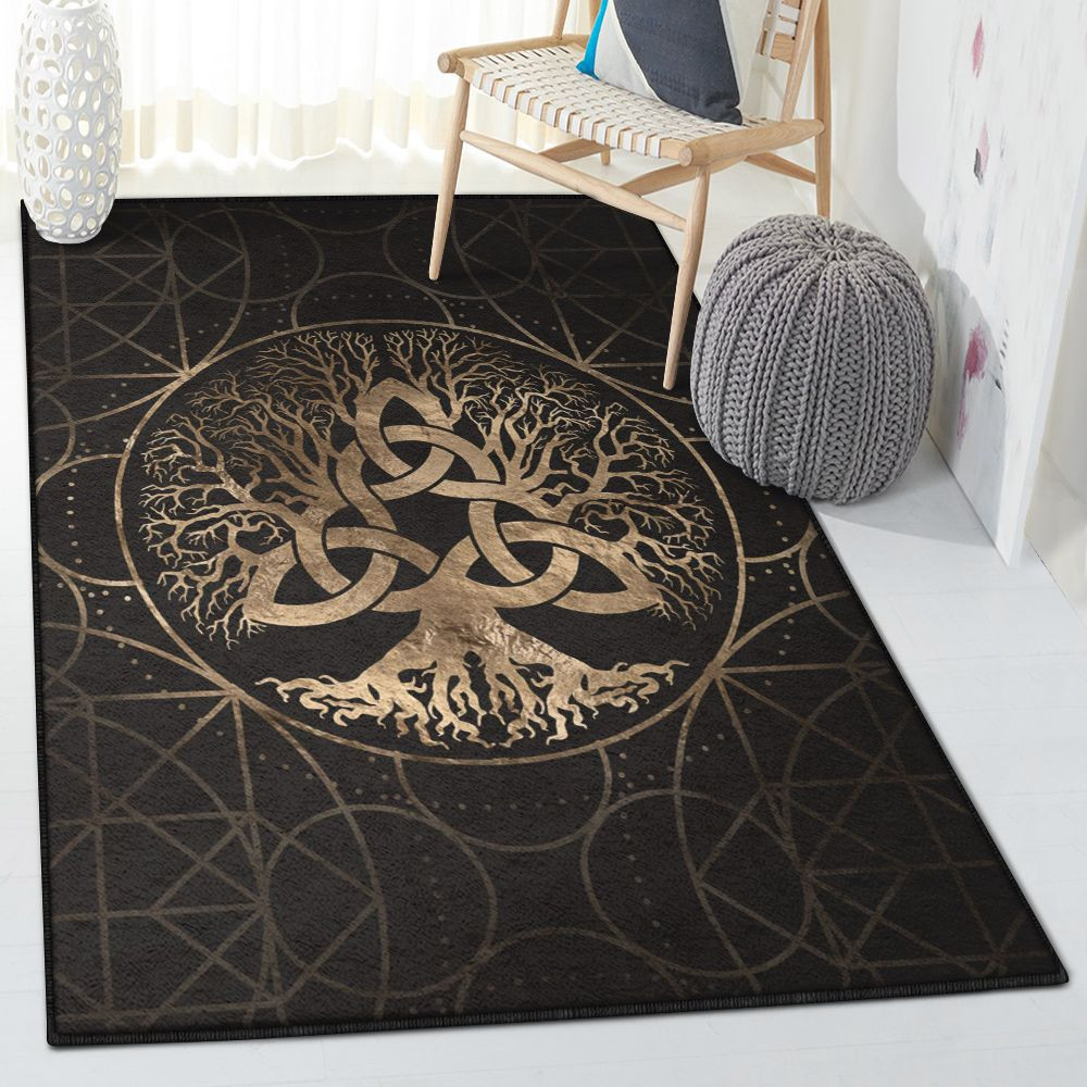 Plant Playroom Rug Celtic Tree Of Life Rug Rectangle Rugs Washable Area ...