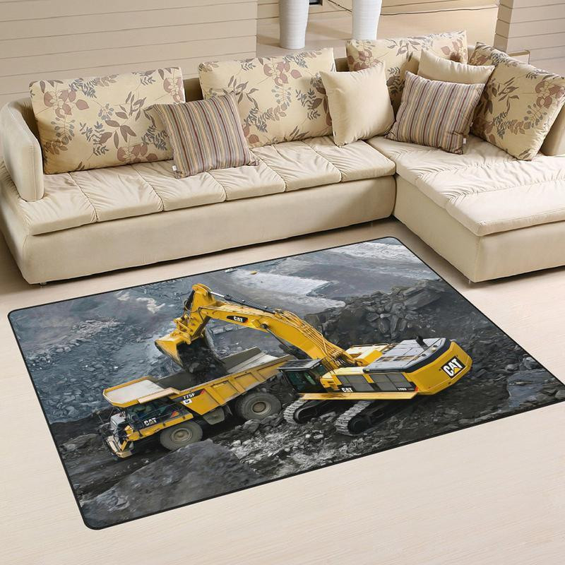 Cat Area Rug Carpet Caterpillar Heavy Equipment| Aeticon Print - Aeticon