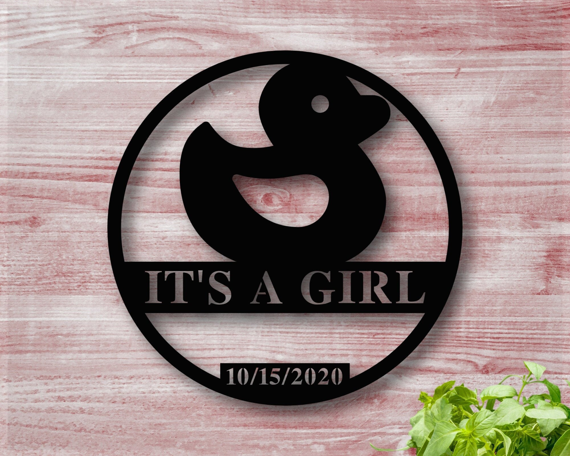 Personalized Baby Sign With Duck, Baby Gifts With Name, It's A Girl ...