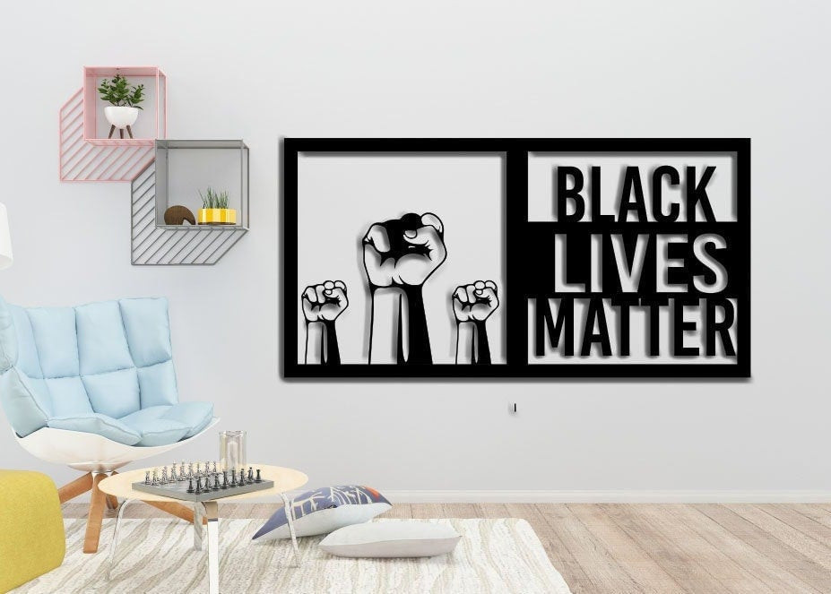 Black Lives Matter Blm Sign Garden Sign Wall Hangings Window Display ...
