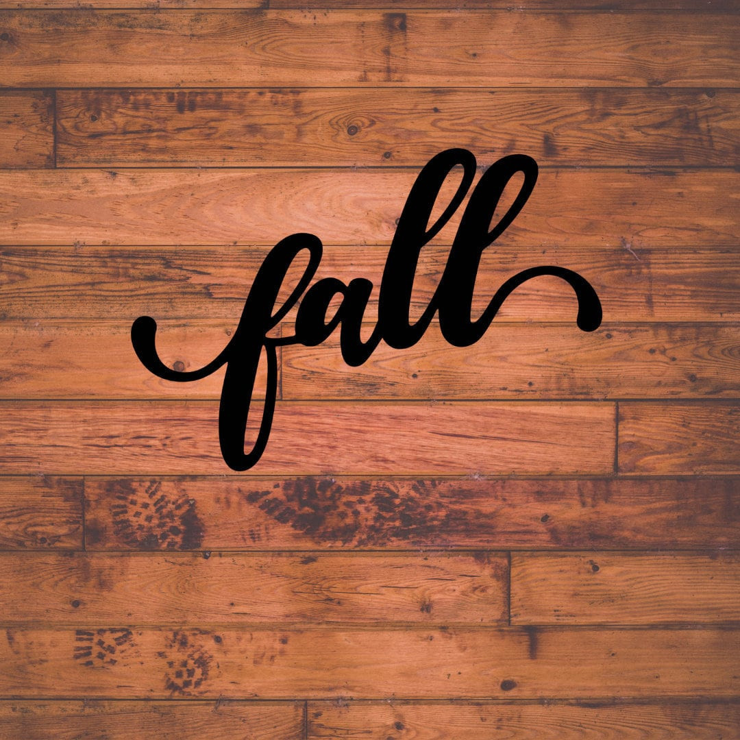 Fall Shadow Sign Fall Sign Cut Metal Sign Wall Decor Metal Sign Metal Art Decorations ...