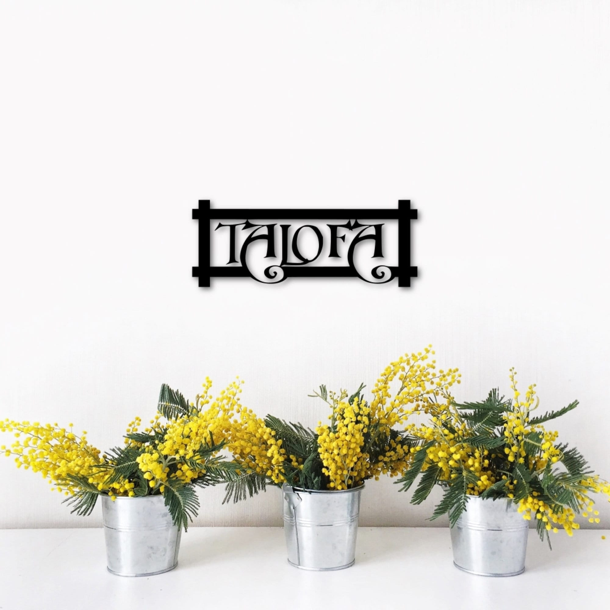 Talofa Welcome Sign Metal Front Door Hanger Polynesian Art Samoan ...