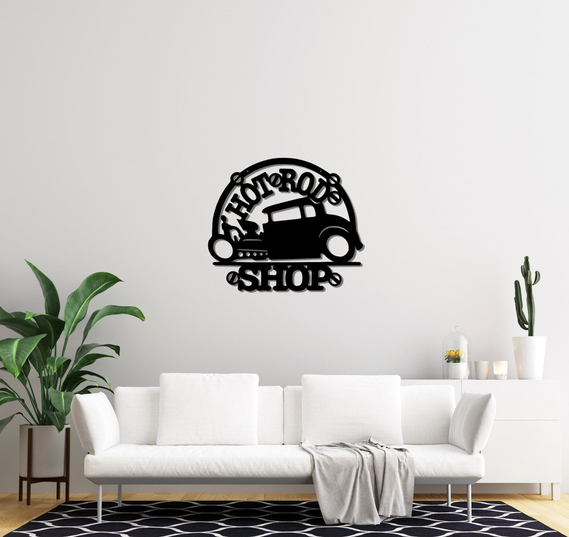 Rod Shop Sign Hot Rod Shop Sign Garage Metal Sign Outdoor / Indoor Metal Decor Non ...