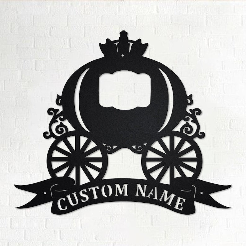 Custom Carriage Personalized Carriage Name Sign Decoration For Room ...