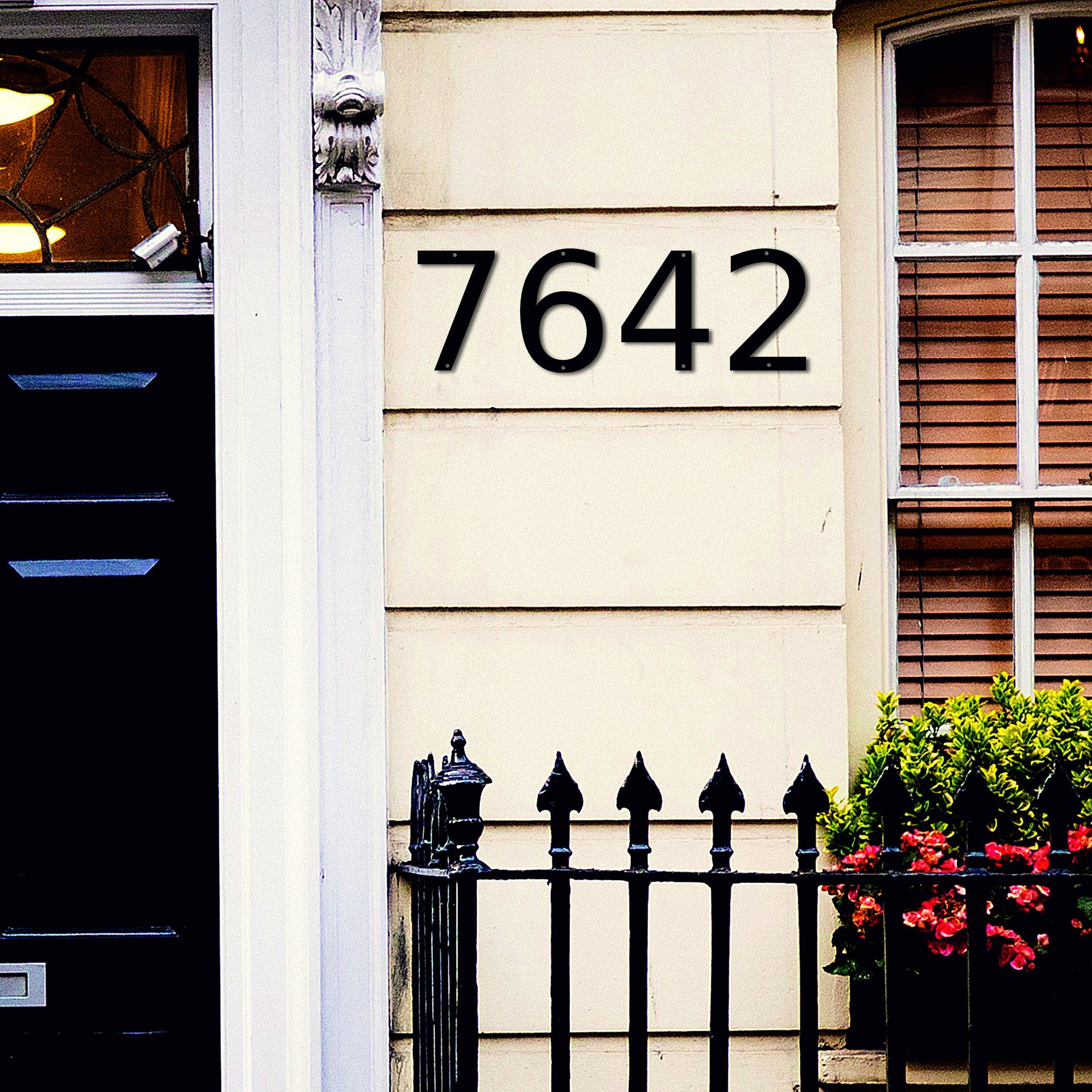 Metal House Number Metal Address Sign For House Address Plaque Front ...