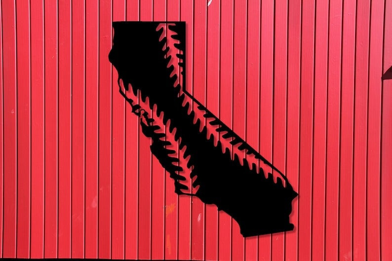 Custom Metal Baseball State Sign All 50 States Available State ...
