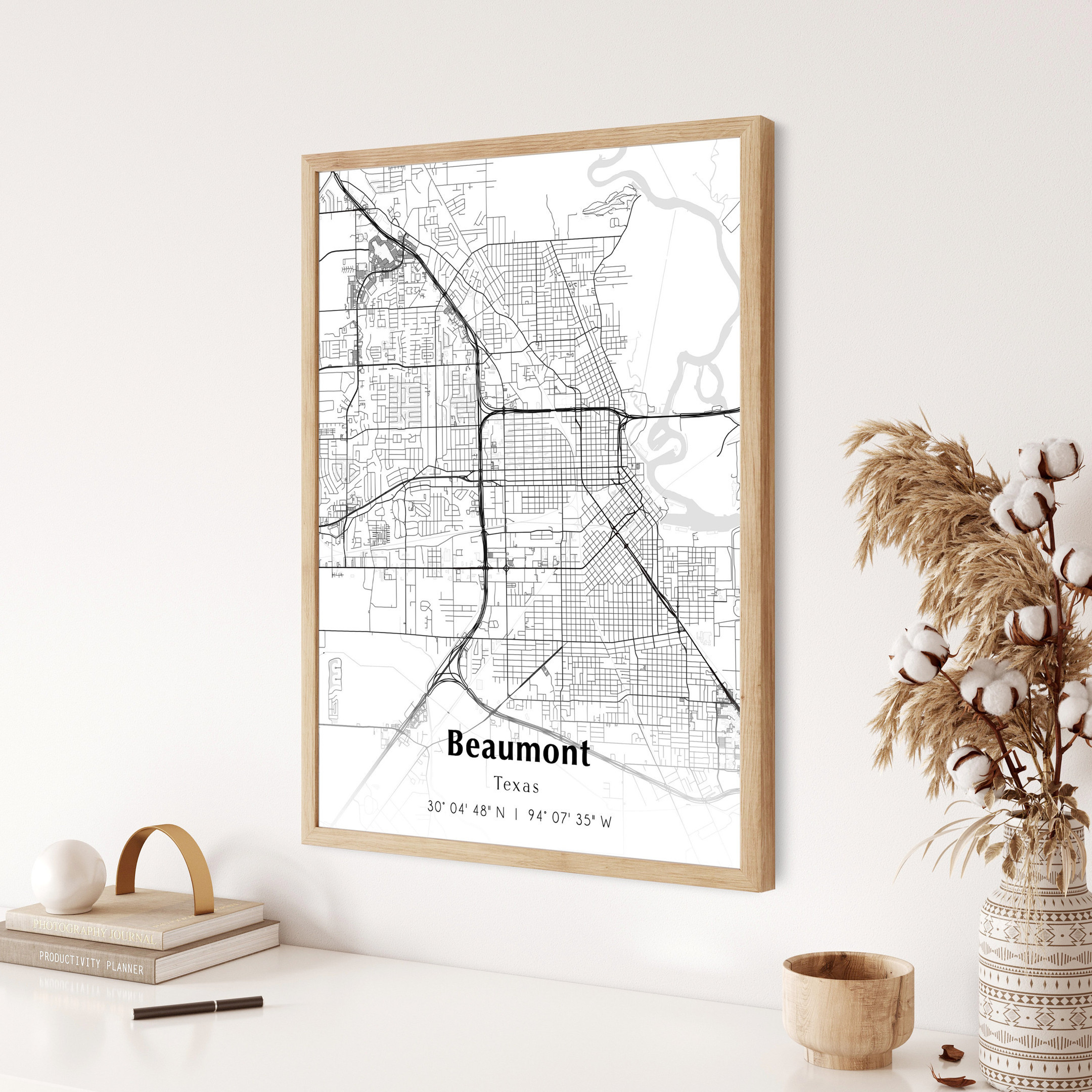 Map of Beaumont Digital File, Modern City Map, Beaumont Printable Map ...