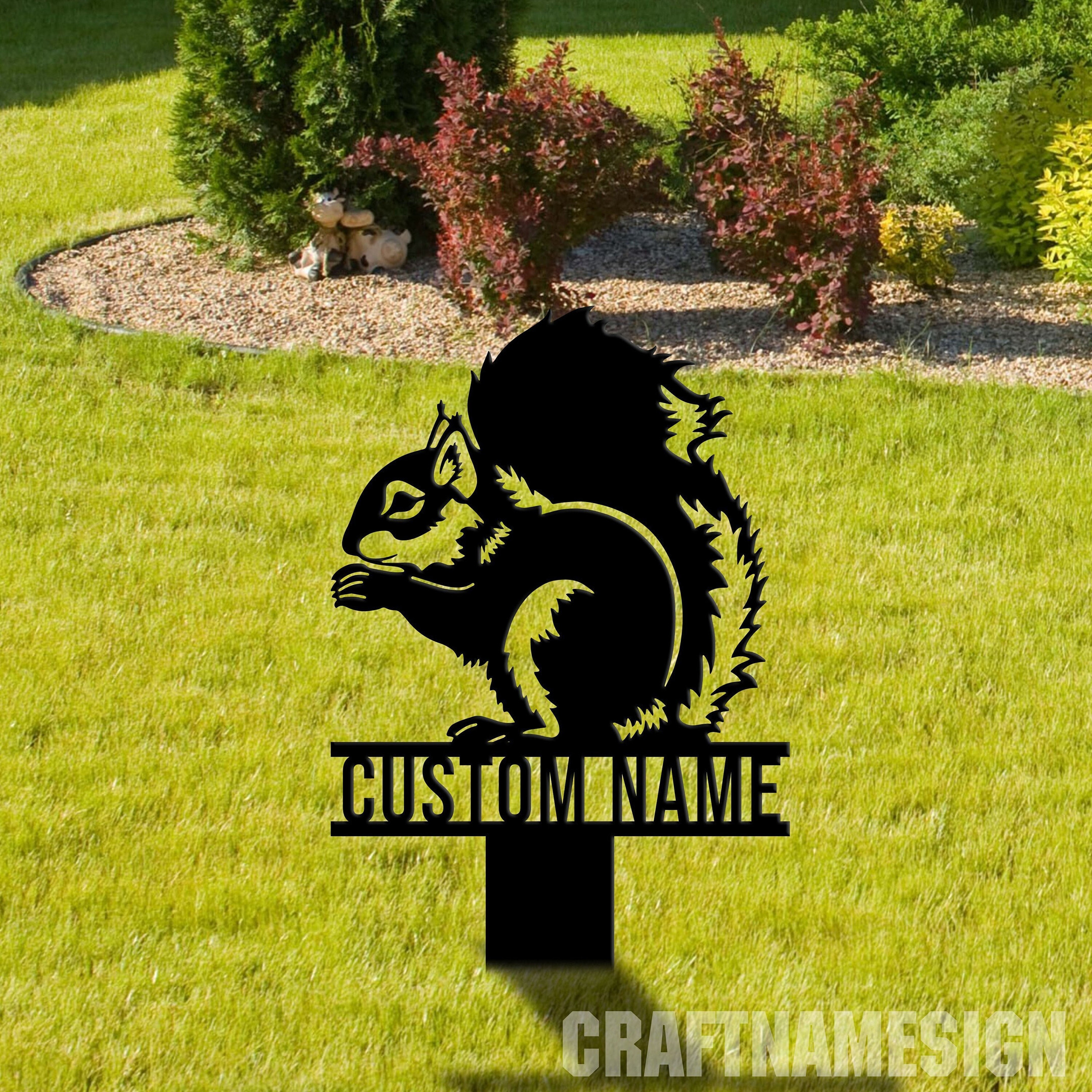 Custom Squirrel Memorial Stake Squirrel Loss Grave Marker Sympathy ...