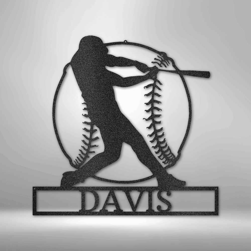 Personalized Baseball Home Run Metal Sign - Custom Baseball Steel Sign ...