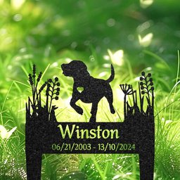 Personalized Labrador Memorial Plaque For Outdoor Custom Dog Metal Sign Yard Art Decor Pet Grave Marker Remembrance Sign Pet Loss Gift
