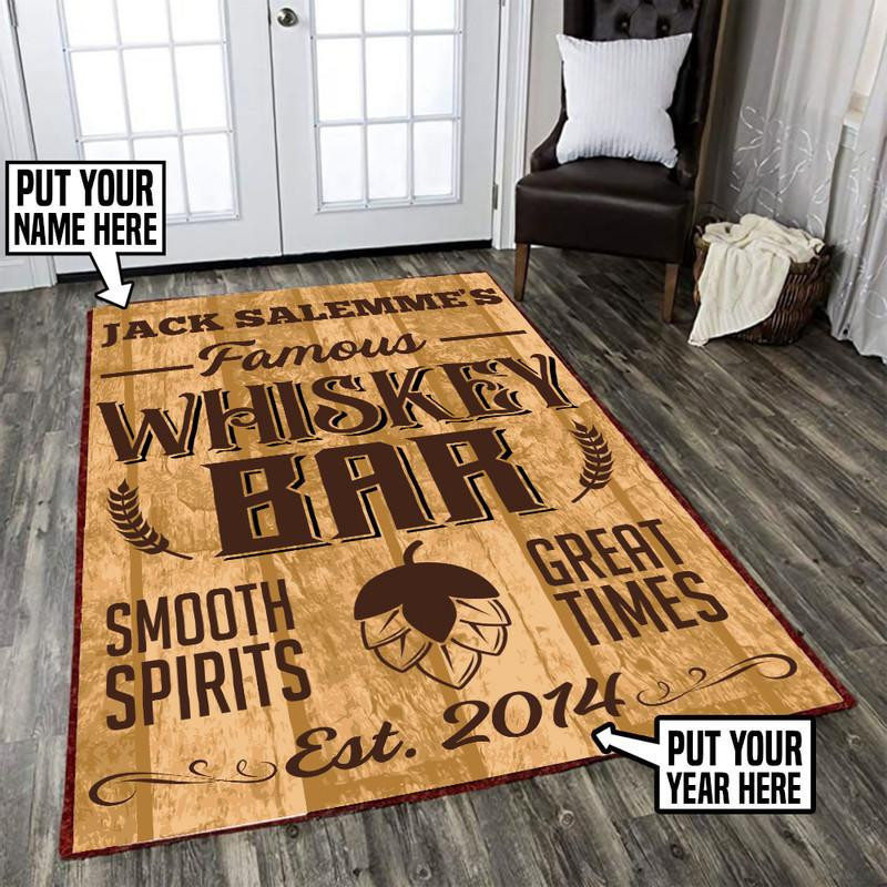 Personalized Whiskey Bar Area Rug Carpet Vintage Home Gift| Aeticon ...