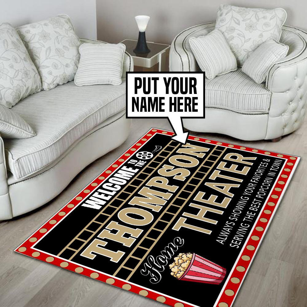 Personalized Home Theater Area Rug Carpet | Aeticon Print - Aeticon