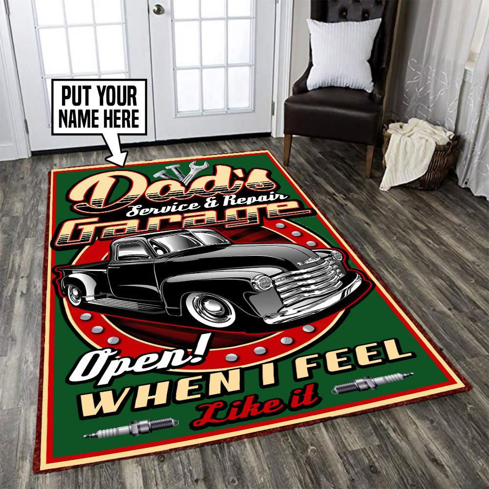 personalized garage rug 06824 Living Room Rugs, Bedroom Rugs, Kitchen ...