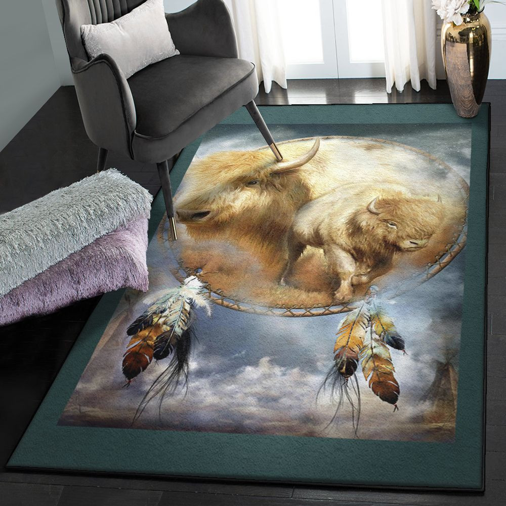 American Buffalo Modern Rugs Native America White Buffalo 1305Tp Rug ...