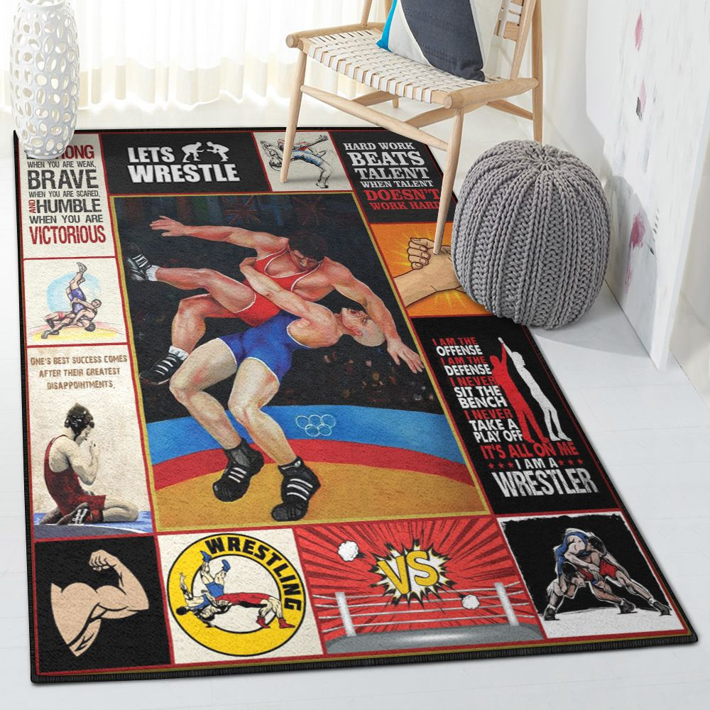 Wrestling Modern Wrestling Is My Passion Rug Rectangle Rugs Washable ...