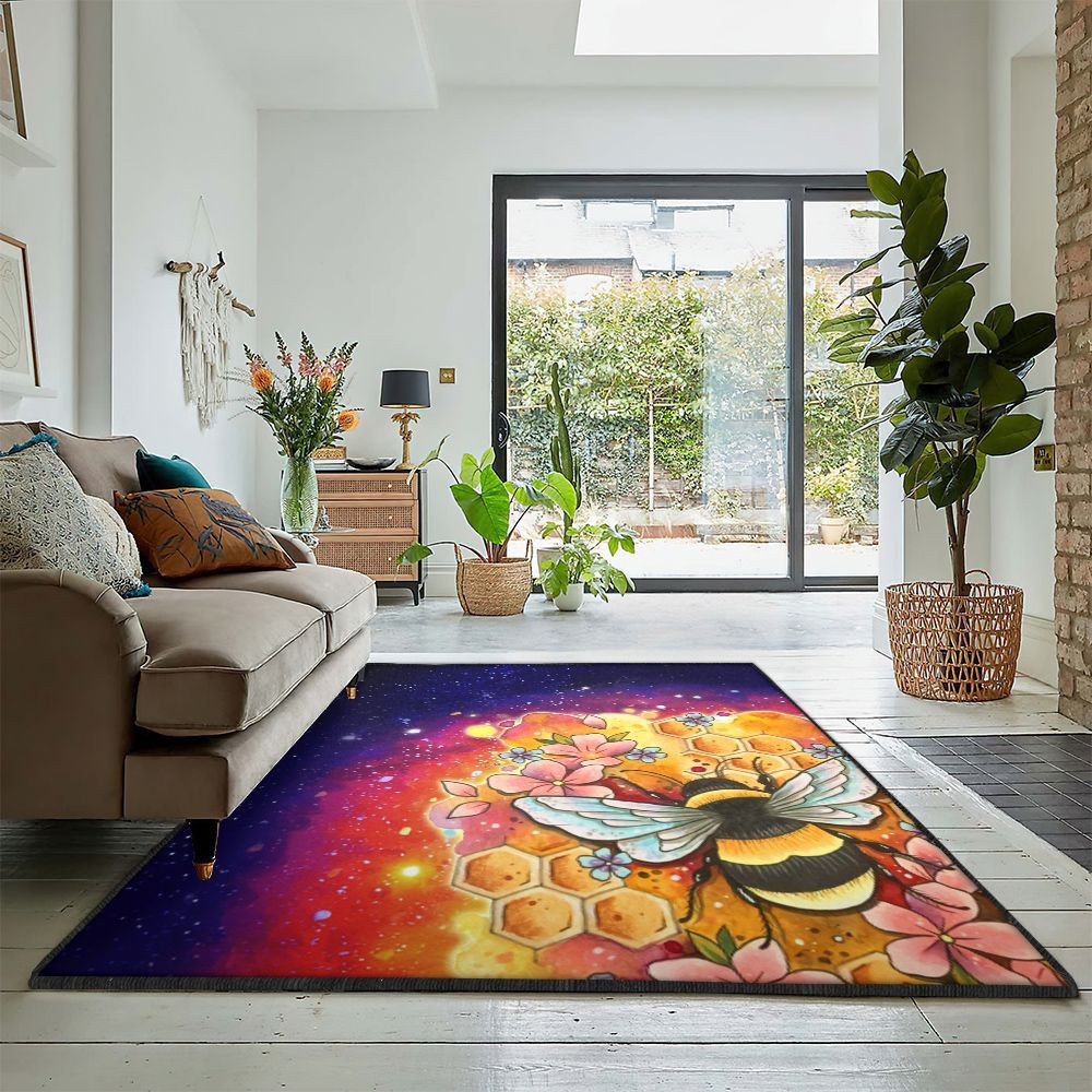 Queen Bee Kitchen Rugs Bee Sweet Honey Bee Rug Rectangle Rugs Washable ...