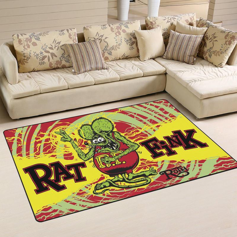 Rat Area Rug Rat Fink Hot Rod Area Rug Carpet | Rosabella - Aeticon
