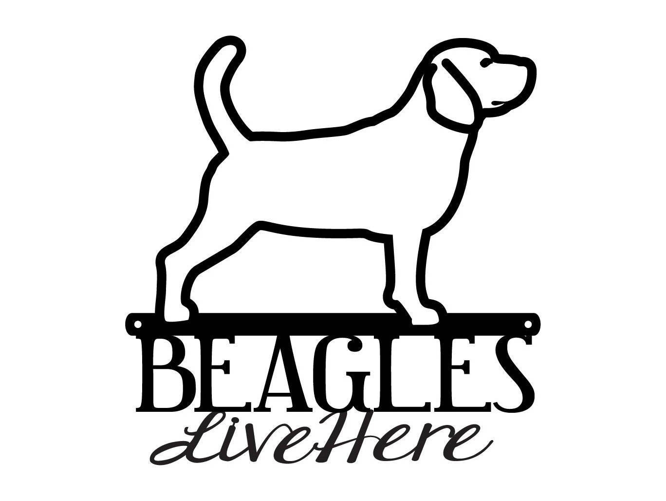 Beagle Metal Sign Beagles Dog Sign Metal Wall Decor Wall Hanging ...