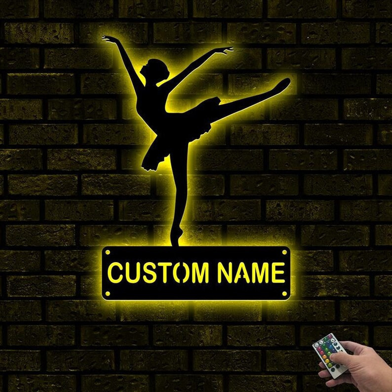 Ballet Metal Wall Art WITH LED/WITHOUT LED Lights Ballet Metal Signs B ...