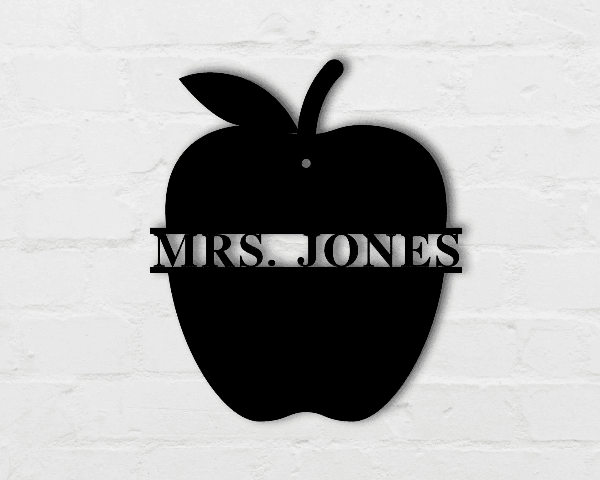 Custom Teacher Name Sign Personalized Apple Sign Back To School Gift T ...