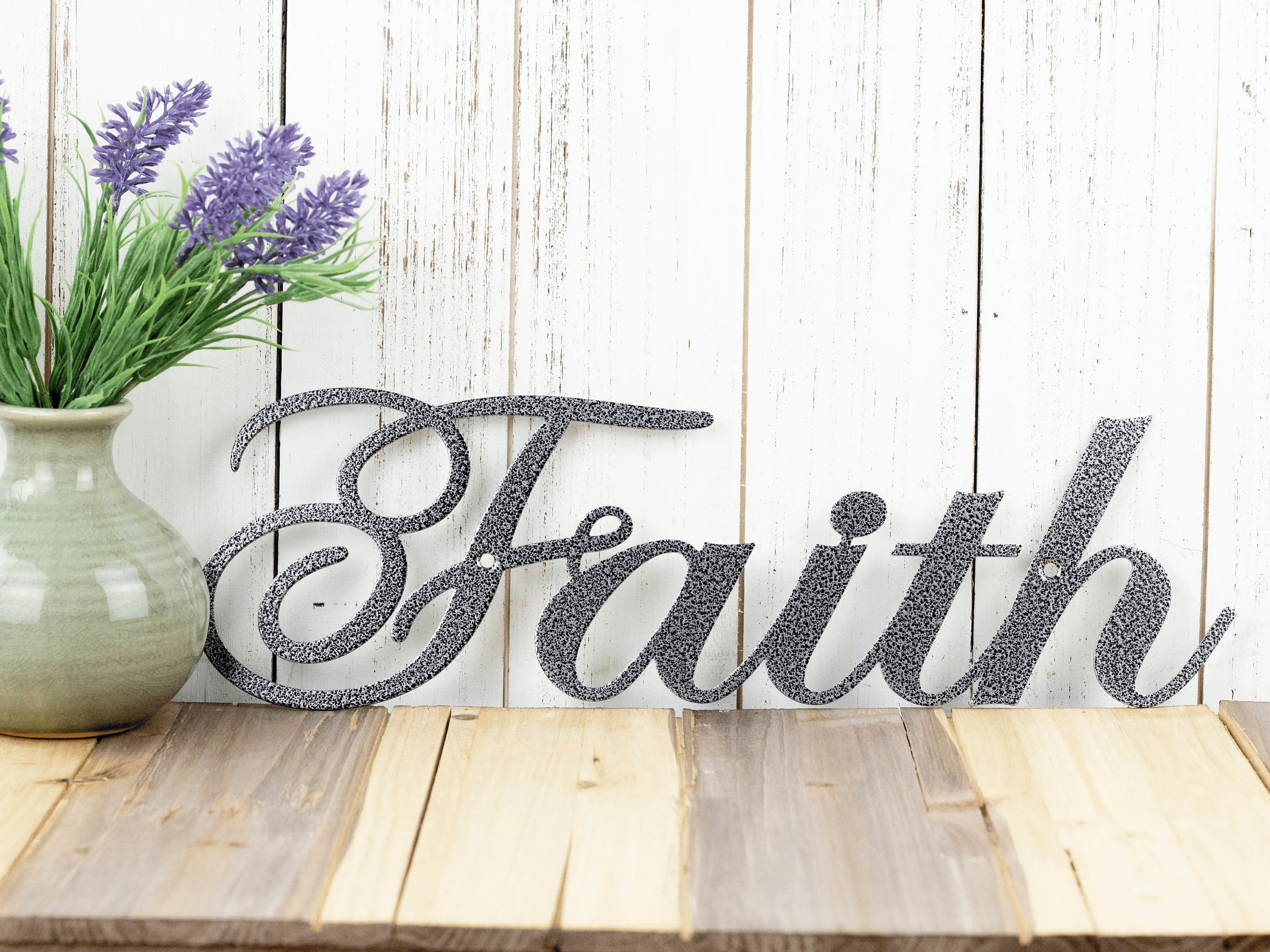 Faith Metal Wall Art Metal Sign Faith Sign Spiritual Religious Inspira ...