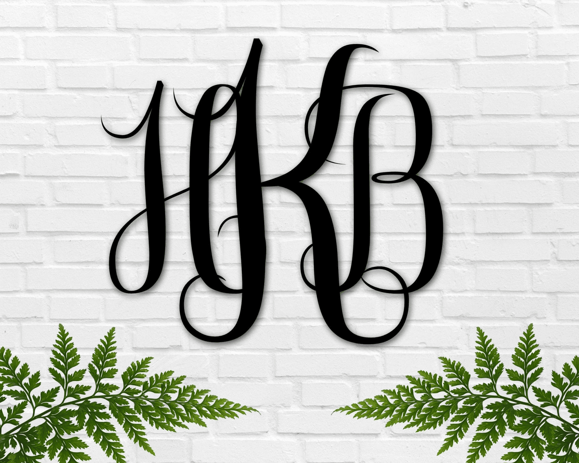Initials Monogram Sign Metal Monogram Sign Nursery Decor Baby Shower G ...