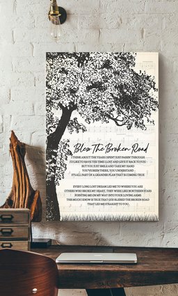 Bless The Broken Road Lyrics Dark Tree For Rascal Flatts Fan Canvas Gallery Painting Wrapped Canvas Framed Prints, Canvas Paintings Wrapped Canvas 16x24