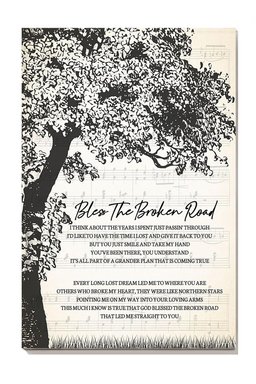 Bless The Broken Road Lyrics Dark Tree For Rascal Flatts Fan Canvas Gallery Painting Wrapped Canvas Framed Prints, Canvas Paintings Wrapped Canvas 8x10