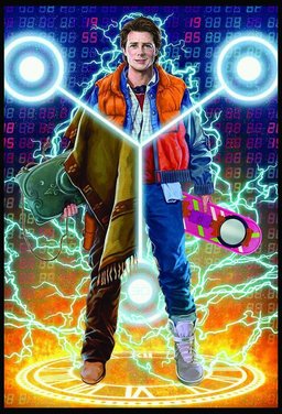 Btf Single Canvas Rectangle Back To The Future Marty Mcfly Delorean Dmc Bttf 02467 Wrapped Canvas 8x10