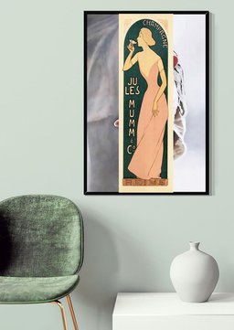 Champagne Jules Mumm By Maurice Realier Dumas C1895 Vintage France Wine For Wine Lover Girl Room Decor Canvas Gallery Painting Wrapped Canvas Framed Prints, Canvas Paintings Wrapped Canvas 20x30