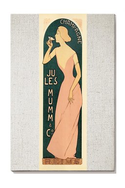 Champagne Jules Mumm By Maurice Realier Dumas C1895 Vintage France Wine For Wine Lover Girl Room Decor Canvas Gallery Painting Wrapped Canvas Framed Prints, Canvas Paintings Wrapped Canvas 8x10