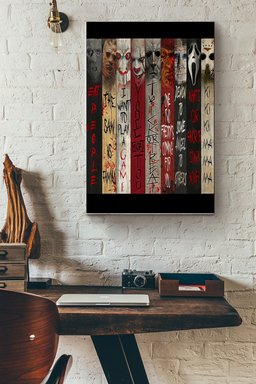 Horror Movie Characters The Saw Pennywise Ghostface Jason Voorhees Michael Myers Freddy Canvas Gallery Painting Wrapped Canvas  Wrapped Canvas 12x16