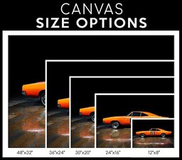 Doh Single Canvas Rectangle General Lee The Dukes Of Hazzard Dodge Charger 00671 Wrapped Canvas 16x24